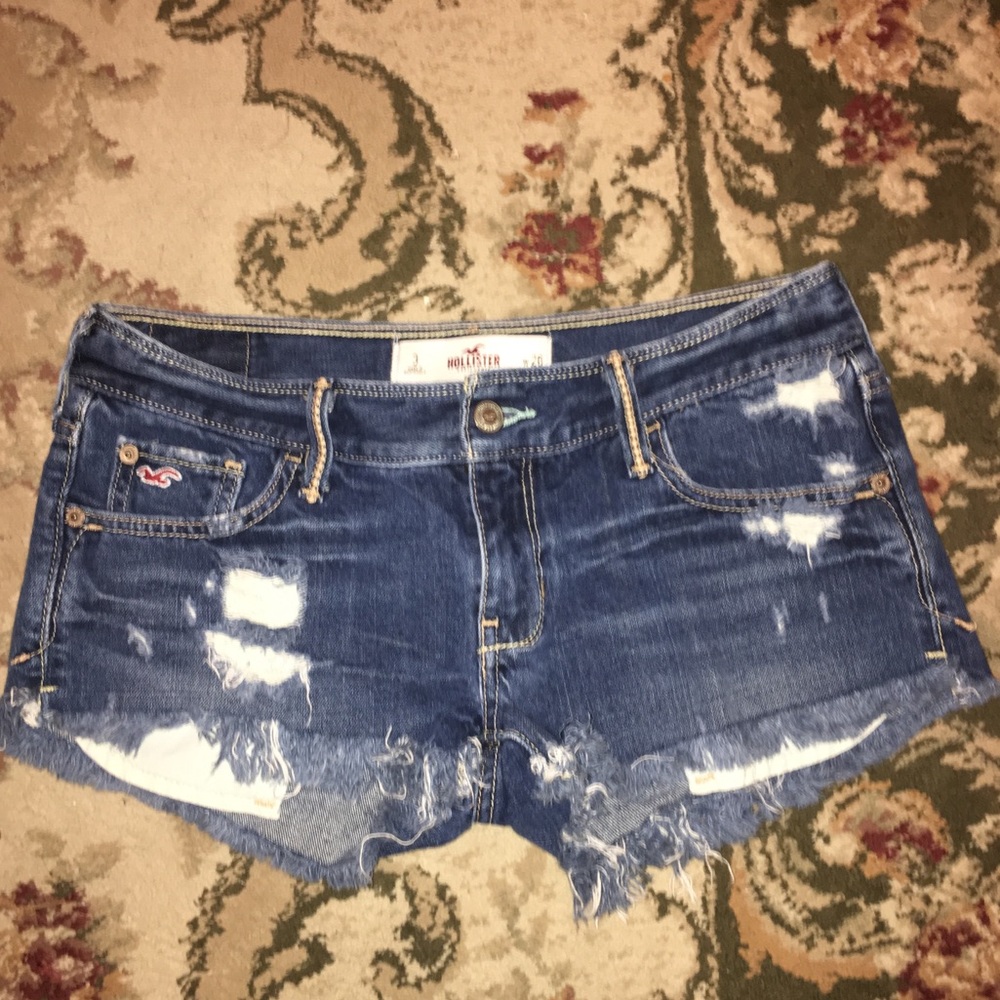 Hollister distressed jean shorts